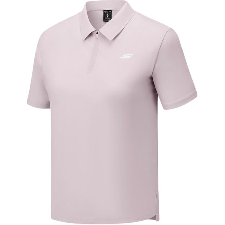 Skechers Comfortable Breathable Versatile Short Sleeve Polo Shirt Women tops P325W097-02J2 S