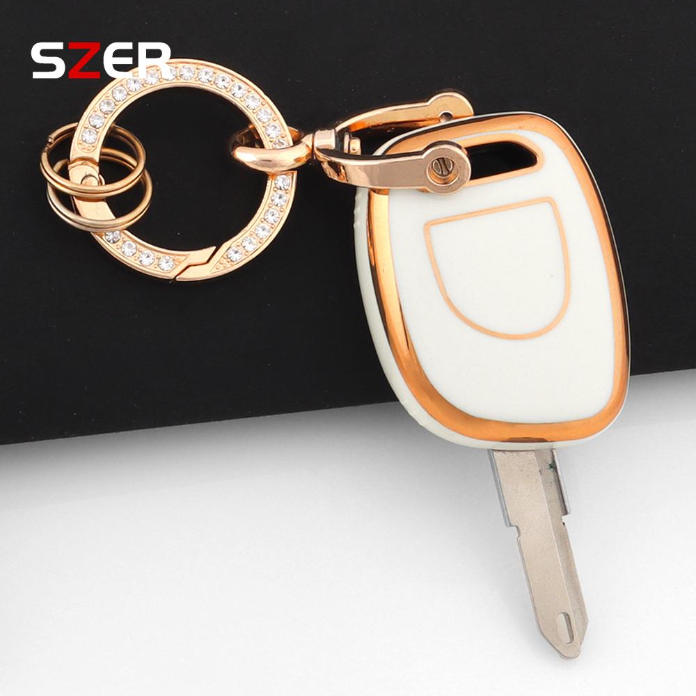 Miękkie Etui Pokrowiec na Kluczyk Samochodowy TPU Do Renault Twingo Clio Kangoo Master Bez Chipa Bez Wycięcia Ne73 Vac102 Chroniona Muszla Brelok