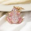 Rhinestone Keychain Rhinestone Frog Pendant Keychain for Car Bag Sparkling Charm Accessories Portable Keychain Accessory