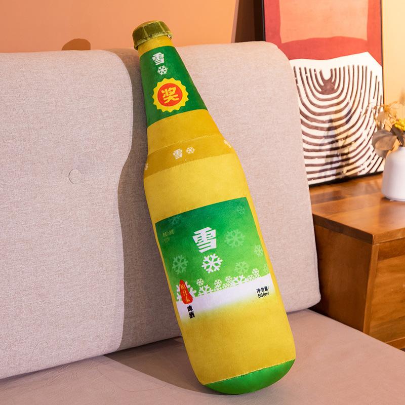 Gigantisch Realistisch Bier Pluche Speelgoed Zacht Simulatie Gevuld Bierfles Knuffelkussen Bank Kamer Decoratie Grappig Kussen Cadeau Voor Alcoholist 30cm