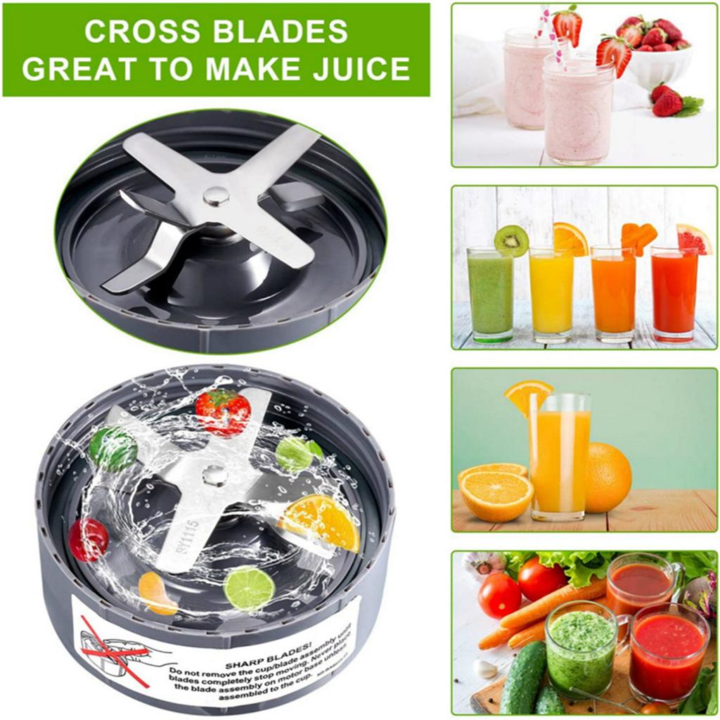 Replacement Extractor Blade 1/2 PCS Portable Blender Parts & Accessories Compatible with Nutribullet 600W/900W Model