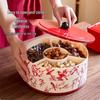 New Year Floral Bird Stackable Rotating Snack Plate for Living Room