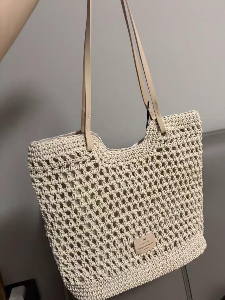 

Універсальна повсякденна сумка Nanfeng з воскового шнура, преміальна, ручної роботи, жіноча, 2025 Нова літня, універсальна, для узбережжя, плечова сумка