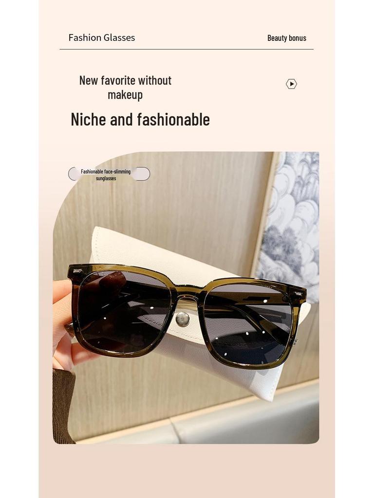 Women's Retro Square Polarized Sunglasses, Anti-UV, Large Frame for Fashion and Driving