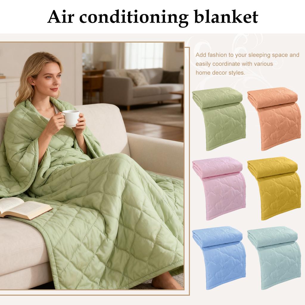 Cool Quilt Breathable Thin Blanket, Cool Comforter For Hot Sleepers Skin Friendly Basic Double-Sided Sleep Blanket Summer Quilt For Couch Bed Sofa
