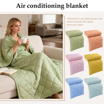 Cool Quilt Breathable Thin Blanket, Cool Comforter For Hot Sleepers Skin Friendly Basic Double-Sided Sleep Blanket Summer Quilt For Couch Bed Sofa