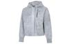 Cropped Coats Women's Gray Hooded Moderate DQ6668-077