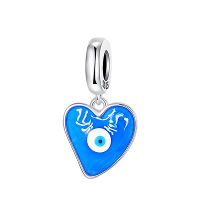 Bedels Kralen Koper Blauw Duivels Oog Hanger Bedels Passend voor Armband Ketting Doe-het-zelf Sieraden