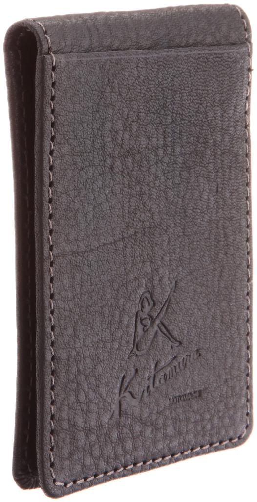 Pass Case Bifold Type YH0085 Stitch 15801 [Kitamura] Black/Gray [Black]