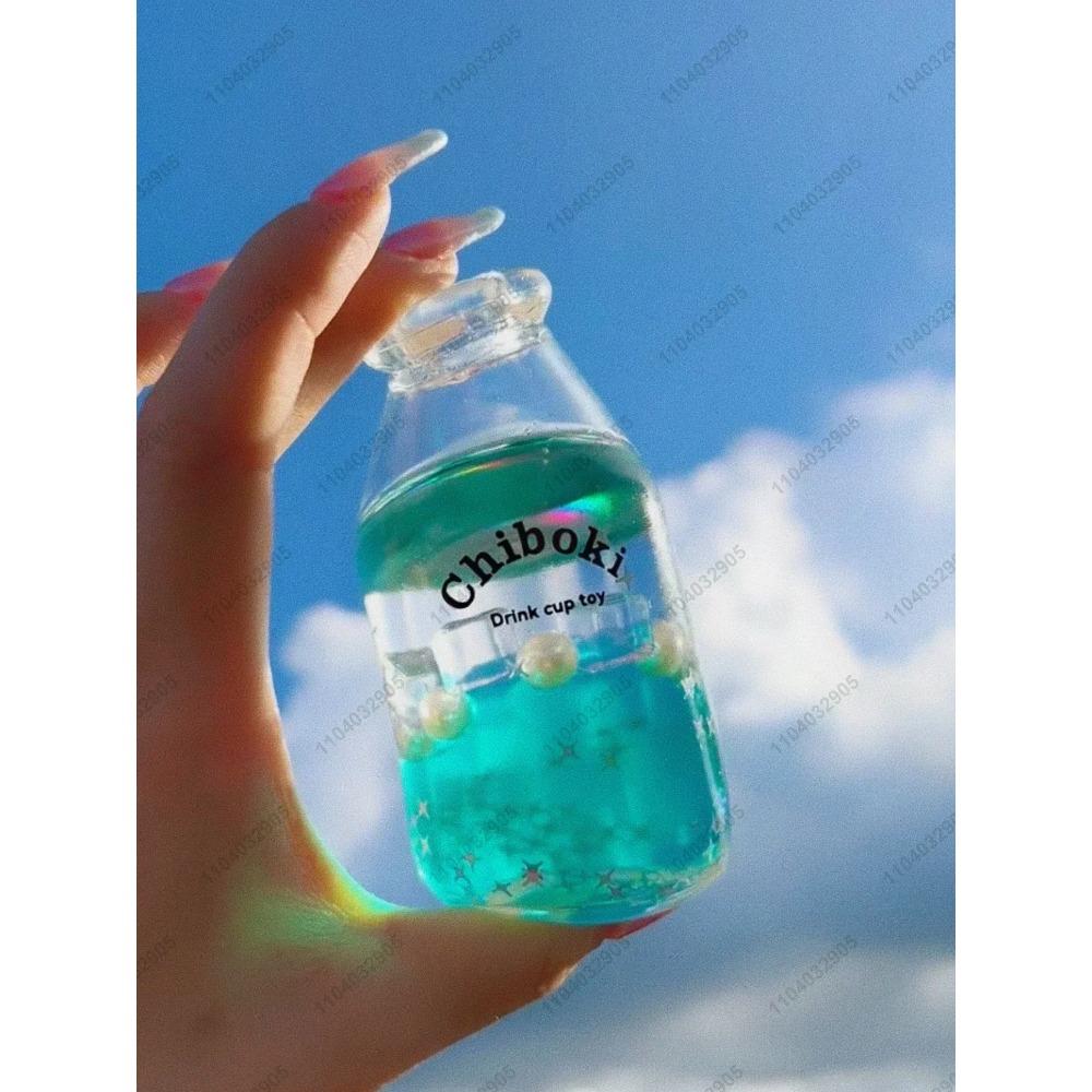 Boba Bottle Stress Ball Squishy Toy Water Bottle Fidget Toys ASMR Sensory Novelty Toys For Kids and Adults Anti Stress Relief