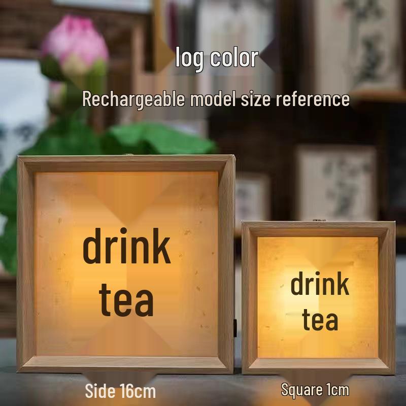 Retro Calligraphy Photo Frame Night Light - Handmade DIY Creative Tabletop Decor & Custom Gift