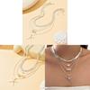Starfish Multilayer Necklace Alloy Geometric Pendant For Women Summer Fashion