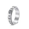 Stainless Steel Rotating Decompression Flower Ring for Couples: Hand Jewelry for Men and Women
