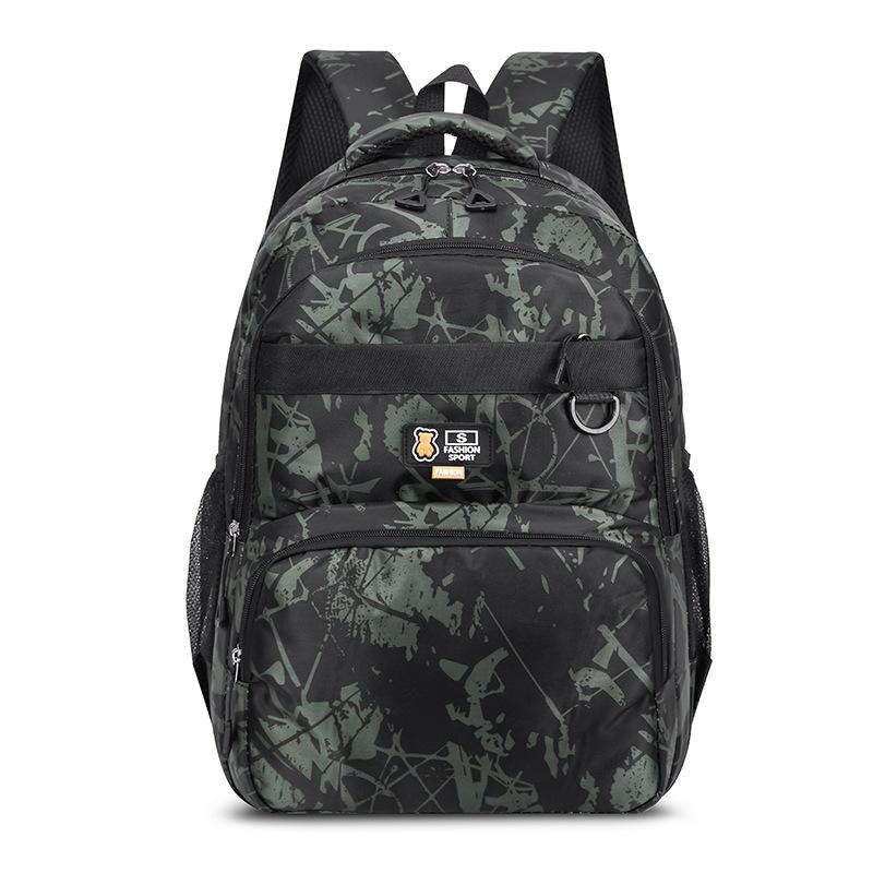 Camouflage boys' backpacks, trendy boys, middle and large children, outdoor travel, children's backpacks, junior school bags