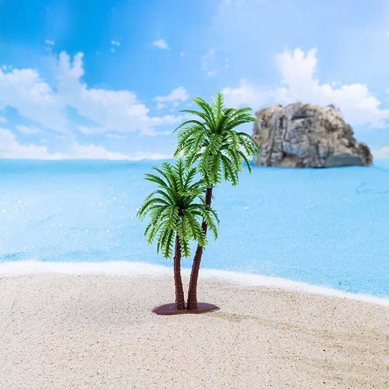 Mini-Kokosnussbaum, Kunststoff, grün, Wasserpflanzen, Aquariumpflanzen