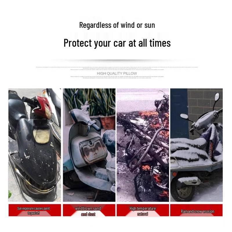 Universal Rainproof Car & Motorcycle Cover - Thick, Dustproof, Sunscreen Protection for Electric Cars
