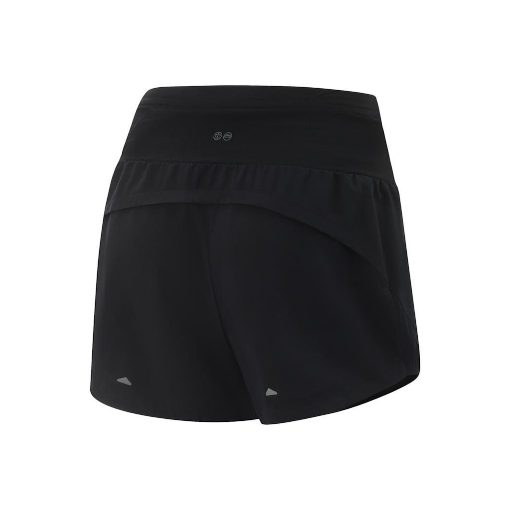 Li Ning Running Series Sport Minimalist Solid Color Casual Shorts Women shorts Black AKSV102-1