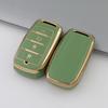 Pouzdro na klíč Jeep & Dodge se zlatým okrajem pro Compass, Cherokee, Renegade, Grand Cherokee