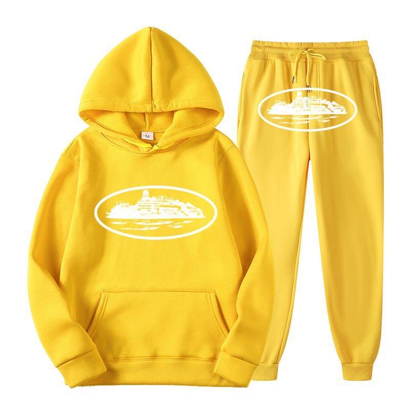 Corteiz Trendy Street Loose Hoodie Set Women's Beauty Hip-hop Skateboard Casual Top Men's Outfit