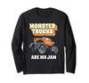 Monster Truck Are My Jam Retro Monster Truck Birthday Long Sleeve T-Shirt