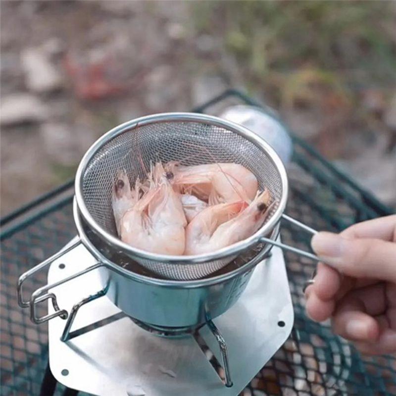 AEE2-Picnic Bowl Non-Stick Camping Cup With Handle Tableware Outdoor Cookware Cooking Bowl