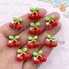 24pcs Colorful Kawaii Cartoon Bowknort Red Cherry Flat Back Stone DIY Wedding Bow Jewelry Applique Home Decor Crafts Accessories
