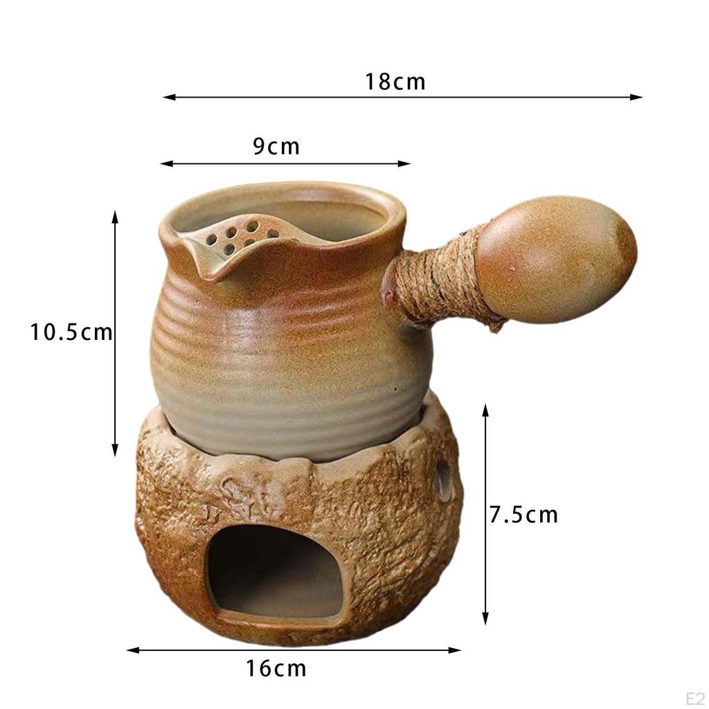 Tetera de Cerámica con Infusor y Calentador Tetera de Cocina Fácil de Limpiar Pequeña Hervir Agua 15 oz para