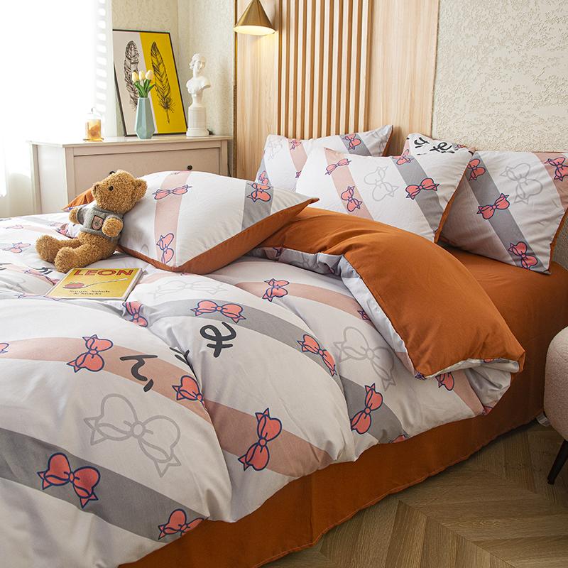 1 db Virágmintás Paplanhuzat Mosott Pamut Housse De Couette Egyszemélyes/Queen/King Funda Nordica Ágy 90(Párnahuzat nélkül)