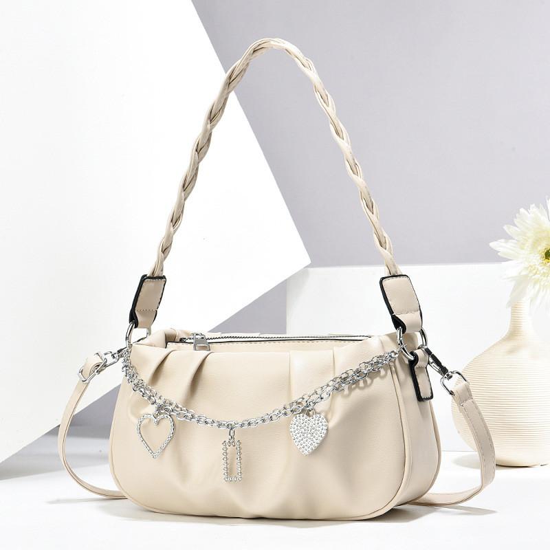 Fashionforward Small Square Handbag With Soft Construction And Woven Accents For Everyday Wear