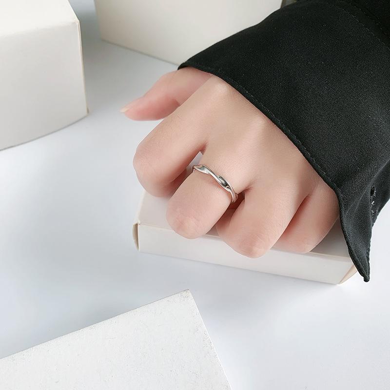 Fashion 925 Silver Simple Twisted Wire Rings For Women Wedding Fine Jewelry Gift