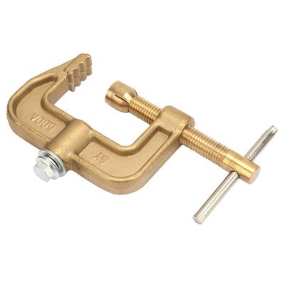 500A Brass Welding Clamp G Type Ground Welding Earth Clamp Welding Cable Clamps with Force Lever Screw for Argon Arc Submerged Arc Stud Welding