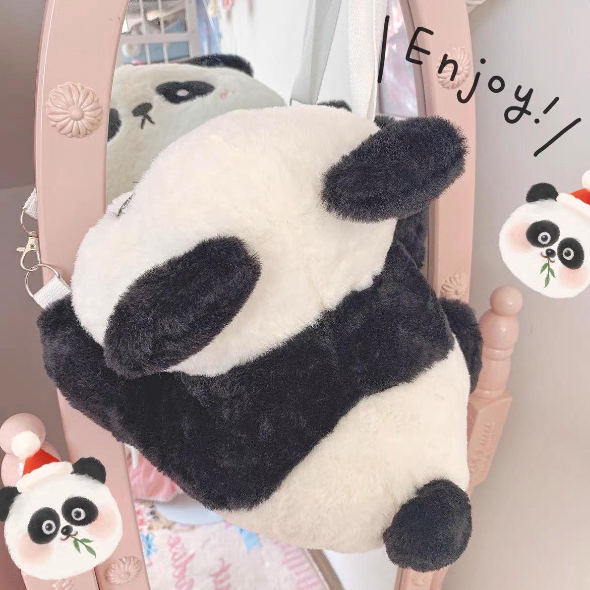 

JIAERDI Plush Lolita Y2k Backpack Women Panda Fur Chic Jk Mini Backpack Crossbody Bags Ladies Harajuku Cute Mochilas Aestethic