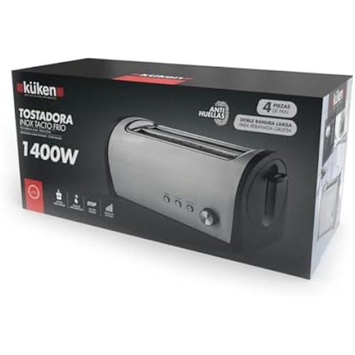 ALFA 23508 – Grille-pain Inox. 4pc. 1400 W. Kuken