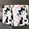 Black Cow Cat Tablet Case For iPad Air 4 5 M3 M2 1 2 M4 11inch Mini 6 7 Pro 2025 Pro 11th 10th 9th 8th 7th 12.9inch Holder Cover