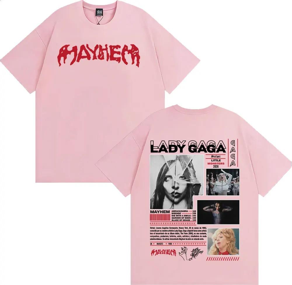 Lady Gaga Mayhem 2026 New Album Tour TShirt Unisex Fashion Aesthetic Cotton Casual Short Sleeve Women And Unisex Tshirts
