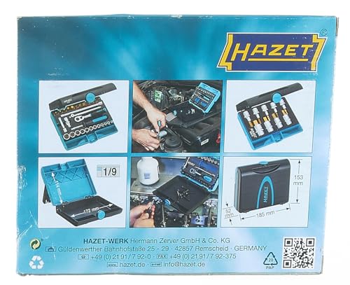 HAZET Hand Impact Wrench Set (17 Pieces) [Officially Imported from Japan]
