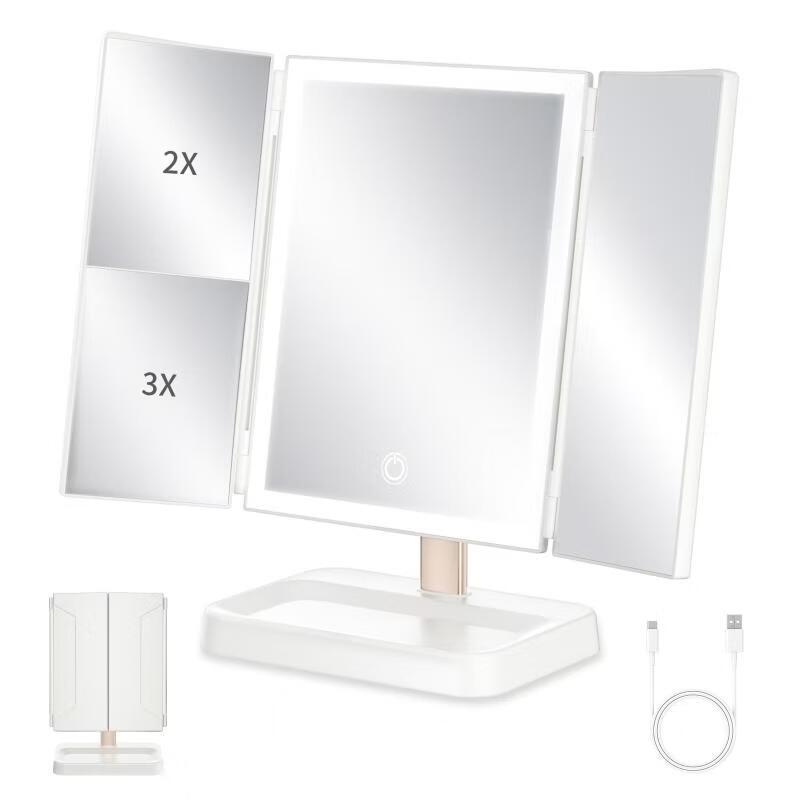 Foldable LED Makeup Mirror
