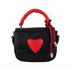 Mini Fashionable Pu Handbag For Kids Adorable Heart Design Cute Shoulder Bag