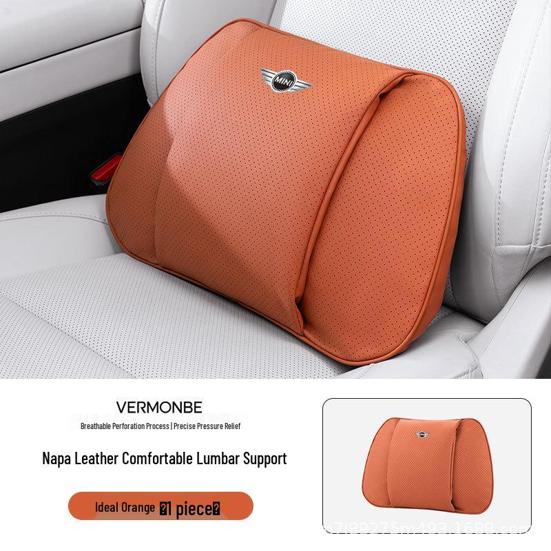 Compatible Headrest and Lumbar Support Cushion for BMW Mini Countryman/One/F54F60 - Neck Protection Pillow