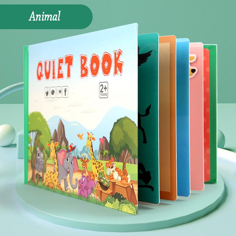 Montessori Toys Quiet Book My First Busy Book Animal Fruit Numbers Matching Game DIY Puzzle Educational Toys For Kids Children