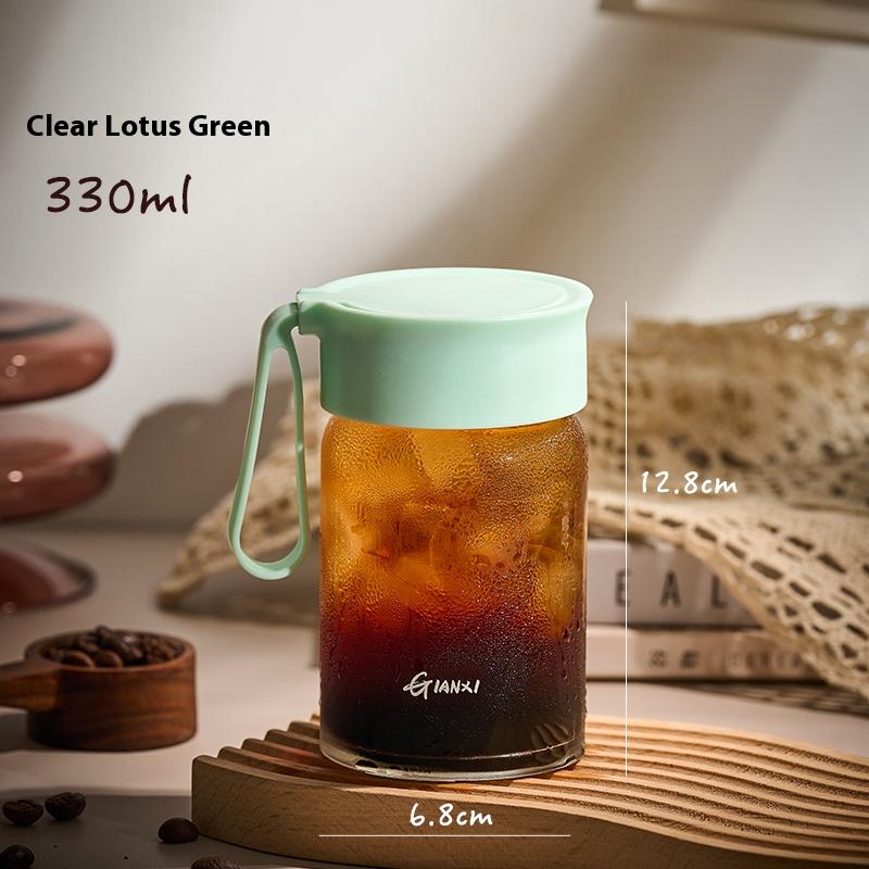 Стакан Gianxi Стакан для воды Девочки Высокий внешний вид Высокий боросиликатный Стакан для завтрака Шкала Повседневный стакан Стакан для сока Кофейная чашка 330-500ml