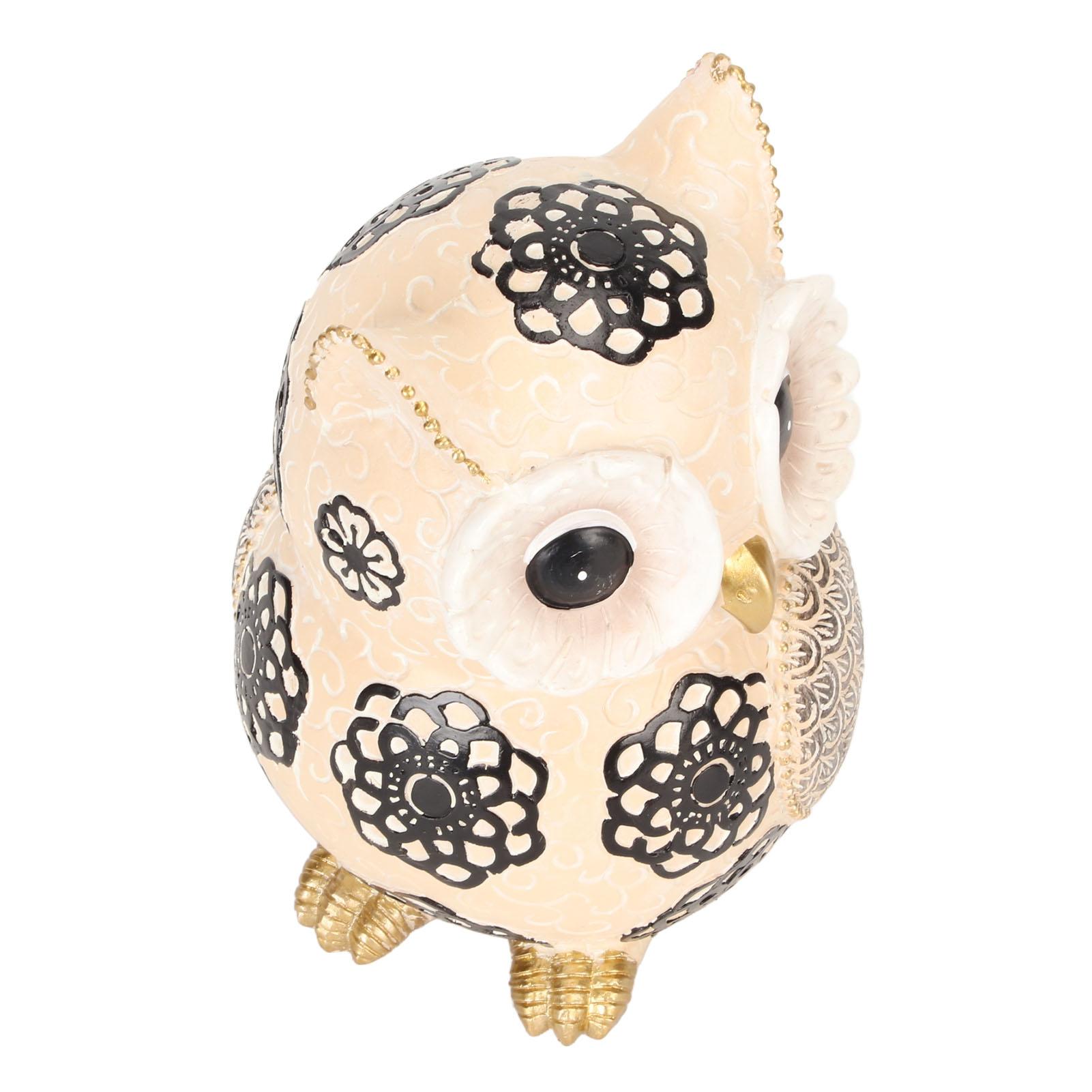 

Adorable Owl Figurine Resin Minimalist Big Eyes Cute Owl Statue for Shelf Living Room Bedroom