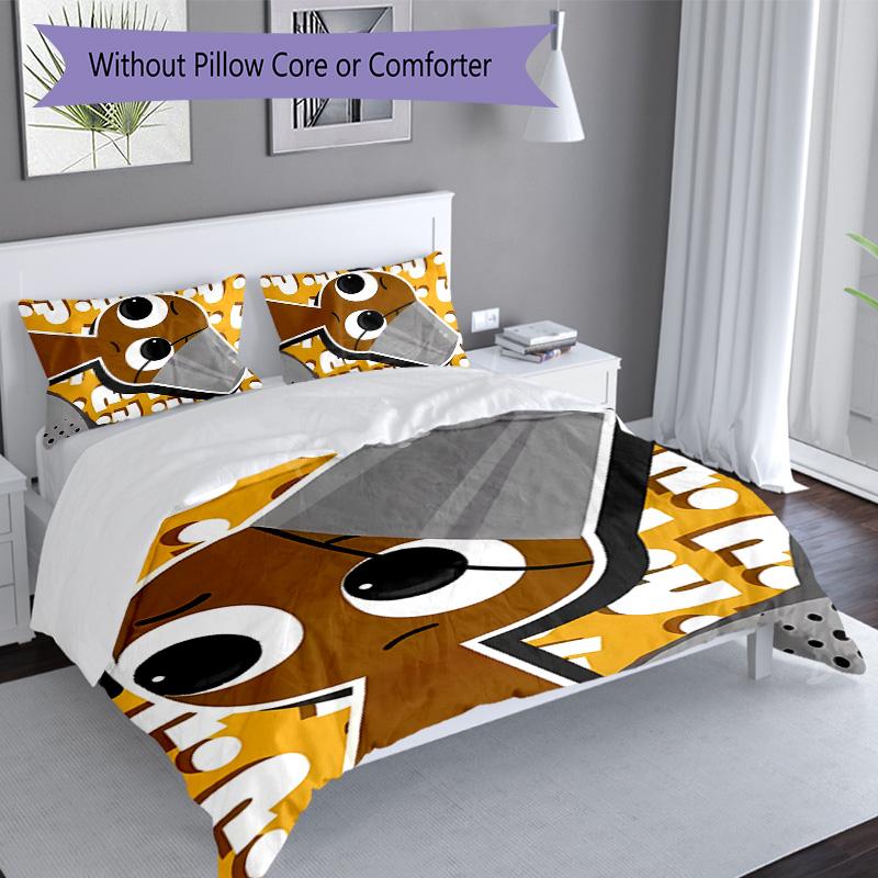 3pcs Sprunki9 pattern bedding set duvet cover set includes duvet cover &pillowcases, perfect all season bedroom decoration & gift