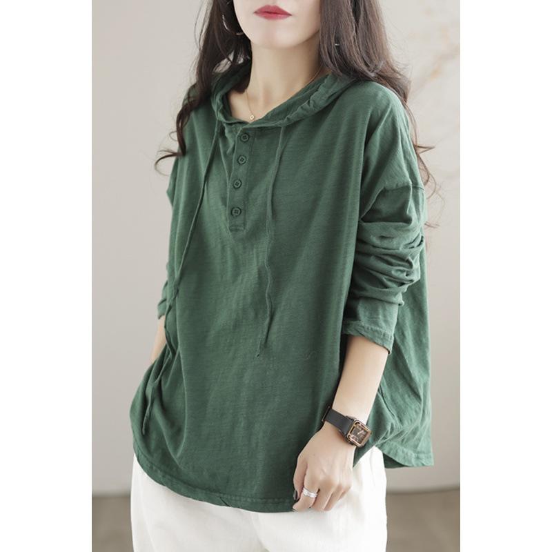 

Весенняя новая повседневная модная рубашка-пуловер с капюшоном XL зелёный