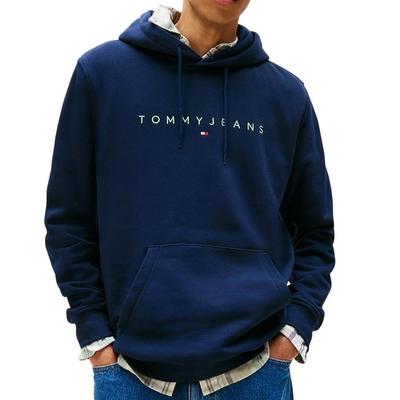 Casual hoodie geborduurd logo Blauw