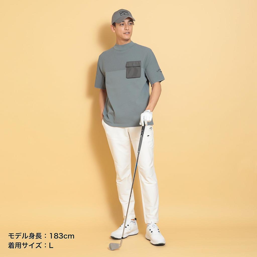 Short Sleeve Knit Mock Neck Shirt Golf C25134103 M [Callaway] Men's (Oversized Silhouette) / / 1021_Gray