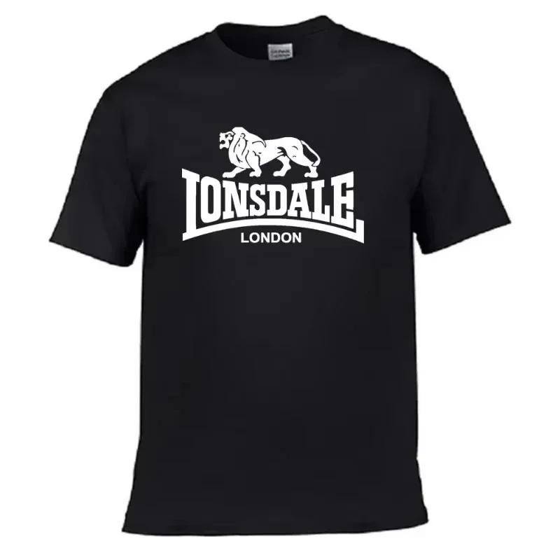 

ЖЕНСКАЯ футболка Lion Lonsdale с принтом, с коротким рукавом, летняя, свободная и удобная, уличная одежда, футболка ЖЕНСКАЯ одежда S