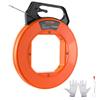 Fish Tape, 30.5m, 4.8mm, Fiberglass Wire Puller with Optimized Housing and Handle, Easy-to-Use Cable Puller Tool