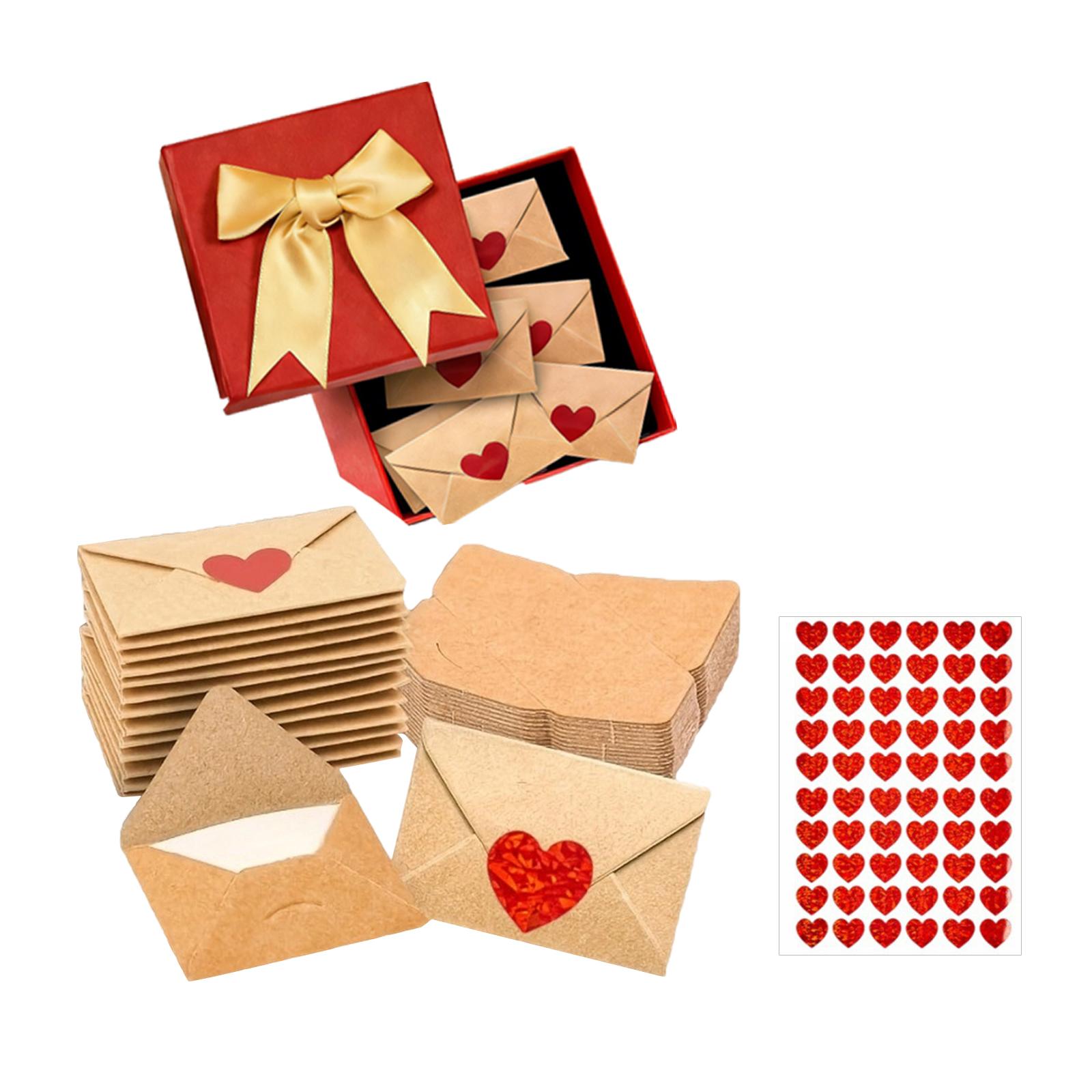 

30 DIY Love Note Box - Blank Cards And Envelopes, Each Envelope Paired With A Blank Card, Valentine s Day Note Cards
