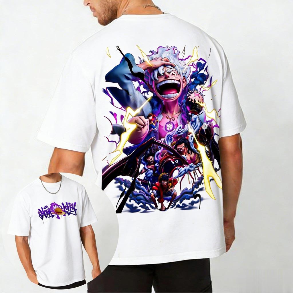 One Piece Luffy Anime Grafik T-Shirt Herren Damen Kurzarm Tee 2026 Sommer Mode Streetwear Lässig Harajuku Y2k Oberteile